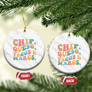Chips Queso Tacos & Margs Ceramic Ornament Cinco De Mayo Mexican Food Margarita Lover TS14 1pc White Marble Print Your Wear
