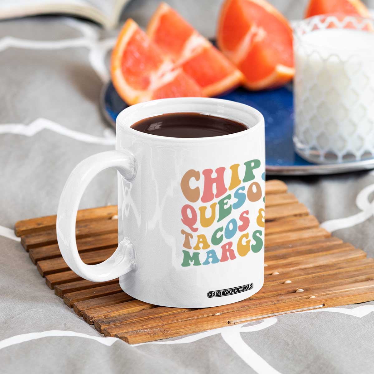 Chips Queso Tacos & Margs Coffee Mug Cinco De Mayo Mexican Food Margarita Lover TS14 Print Your Wear