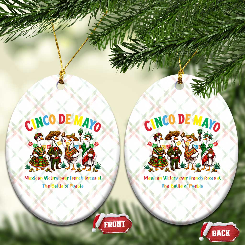Cinco de Mayo Mexican Victory Ceramic Ornament Silly Goose Festive Heritage Puebla Battle 1862 TS14 Print Your Wear