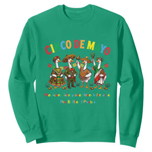 Cinco de Mayo Mexican Victory Sweatshirt Silly Goose Festive Heritage Puebla Battle 1862 TS14 Irish Green Print Your Wear