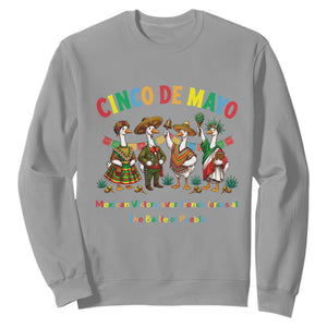 Cinco de Mayo Mexican Victory Sweatshirt Silly Goose Festive Heritage Puebla Battle 1862 TS14 Sport Gray Print Your Wear