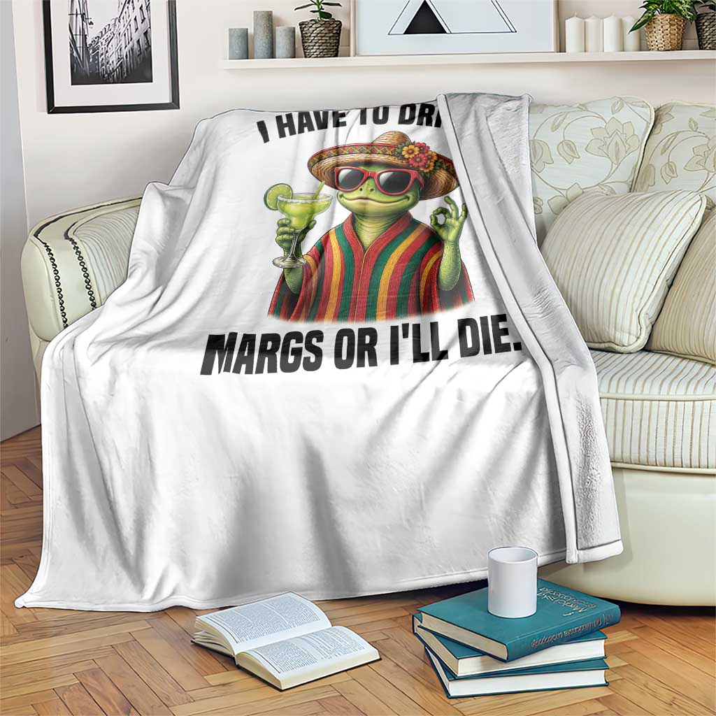 Cinco De Drinko Margarita Throw Blanket Funny Drinking Lizard Cinco De Mayo Fiesta TS14 Print Your Wear