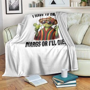 Cinco De Drinko Margarita Throw Blanket Funny Drinking Lizard Cinco De Mayo Fiesta TS14 Print Your Wear