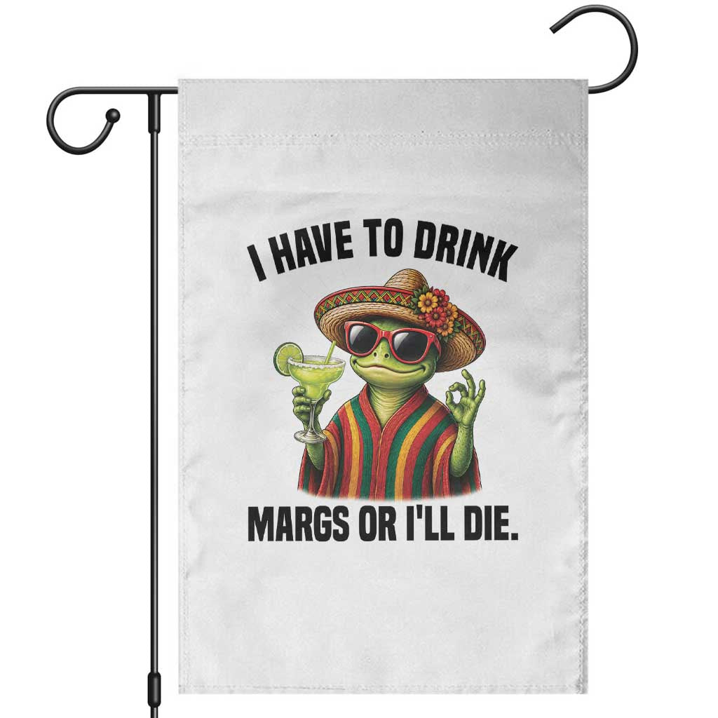 Cinco De Drinko Margarita Garden Flag Funny Drinking Lizard Cinco De Mayo Fiesta TS14 White Print Your Wear