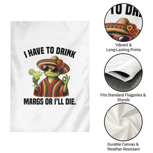 Cinco De Drinko Margarita Garden Flag Funny Drinking Lizard Cinco De Mayo Fiesta TS14 Print Your Wear