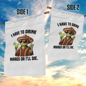 Cinco De Drinko Margarita Garden Flag Funny Drinking Lizard Cinco De Mayo Fiesta TS14 Print Your Wear