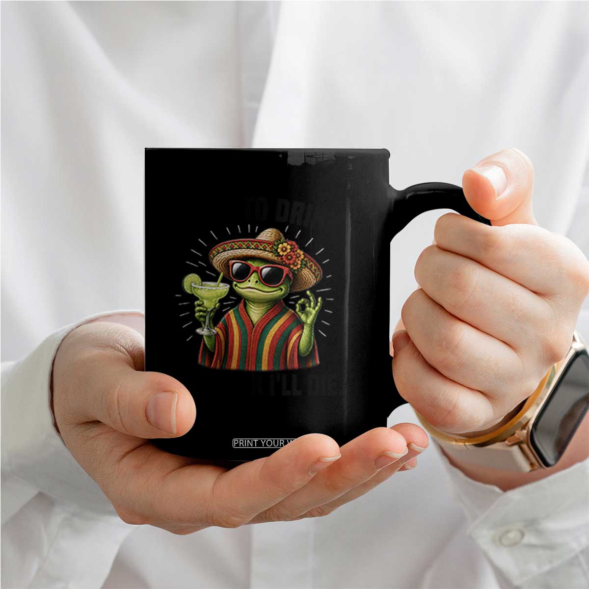 Cinco De Drinko Margarita Coffee Mug Funny Drinking Lizard Cinco De Mayo Fiesta TS14 Print Your Wear