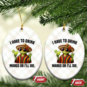 Cinco De Drinko Margarita Ceramic Ornament Funny Drinking Lizard Cinco De Mayo Fiesta TS14 Print Your Wear