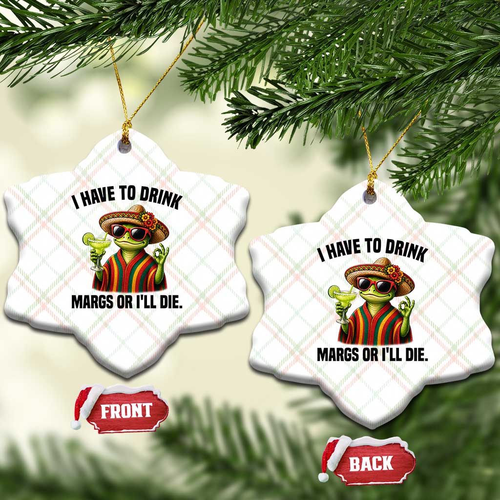 Cinco De Drinko Margarita Ceramic Ornament Funny Drinking Lizard Cinco De Mayo Fiesta TS14 Print Your Wear