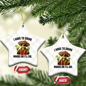 Cinco De Drinko Margarita Ceramic Ornament Funny Drinking Lizard Cinco De Mayo Fiesta TS14 Print Your Wear