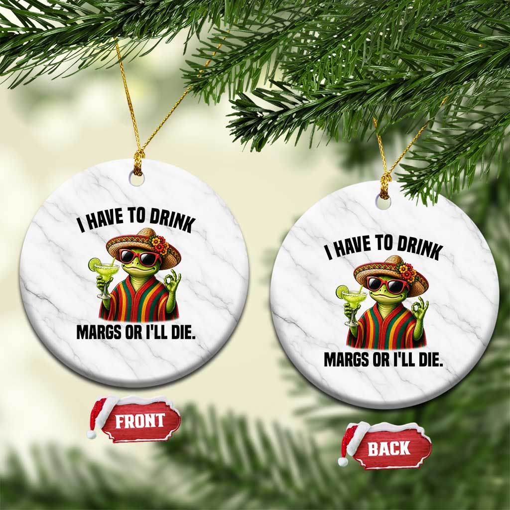 Cinco De Drinko Margarita Ceramic Ornament Funny Drinking Lizard Cinco De Mayo Fiesta TS14 1pc White Marble Print Your Wear
