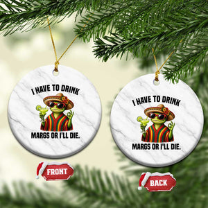Cinco De Drinko Margarita Ceramic Ornament Funny Drinking Lizard Cinco De Mayo Fiesta TS14 1pc White Marble Print Your Wear