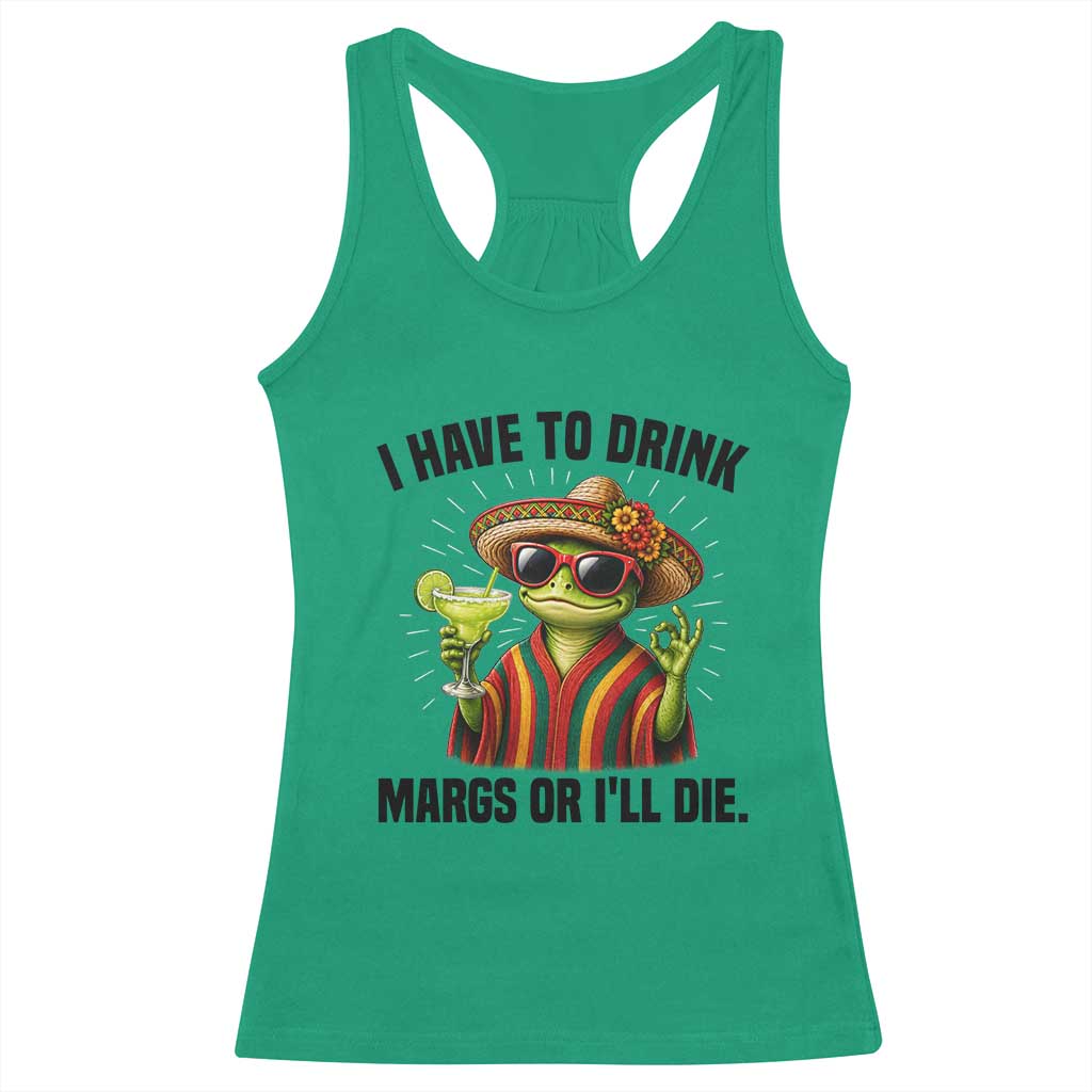 Cinco De Drinko Margarita Racerback Tank Top Funny Drinking Lizard Cinco De Mayo Fiesta TS14 Irish Green Print Your Wear