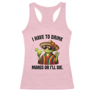 Cinco De Drinko Margarita Racerback Tank Top Funny Drinking Lizard Cinco De Mayo Fiesta TS14 Light Pink Print Your Wear