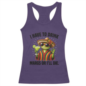 Cinco De Drinko Margarita Racerback Tank Top Funny Drinking Lizard Cinco De Mayo Fiesta TS14 Purple Print Your Wear