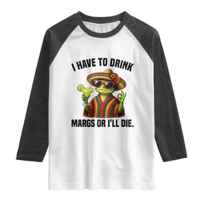 Cinco De Drinko Margarita Raglan Shirt Funny Drinking Lizard Cinco De Mayo Fiesta TS14 White Heather Charcoal Print Your Wear