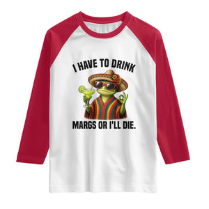 Cinco De Drinko Margarita Raglan Shirt Funny Drinking Lizard Cinco De Mayo Fiesta TS14 White Red Print Your Wear