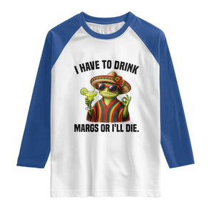 Cinco De Drinko Margarita Raglan Shirt Funny Drinking Lizard Cinco De Mayo Fiesta TS14 White Royal Print Your Wear