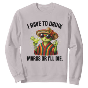 Cinco De Drinko Margarita Sweatshirt Funny Drinking Lizard Cinco De Mayo Fiesta TS14 Ice Gray Print Your Wear