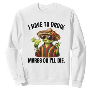 Cinco De Drinko Margarita Sweatshirt Funny Drinking Lizard Cinco De Mayo Fiesta TS14 White Print Your Wear