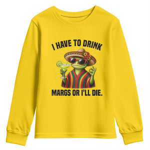 Cinco De Drinko Margarita Youth Sweatshirt Funny Drinking Lizard Cinco De Mayo Fiesta TS14 Daisy Print Your Wear