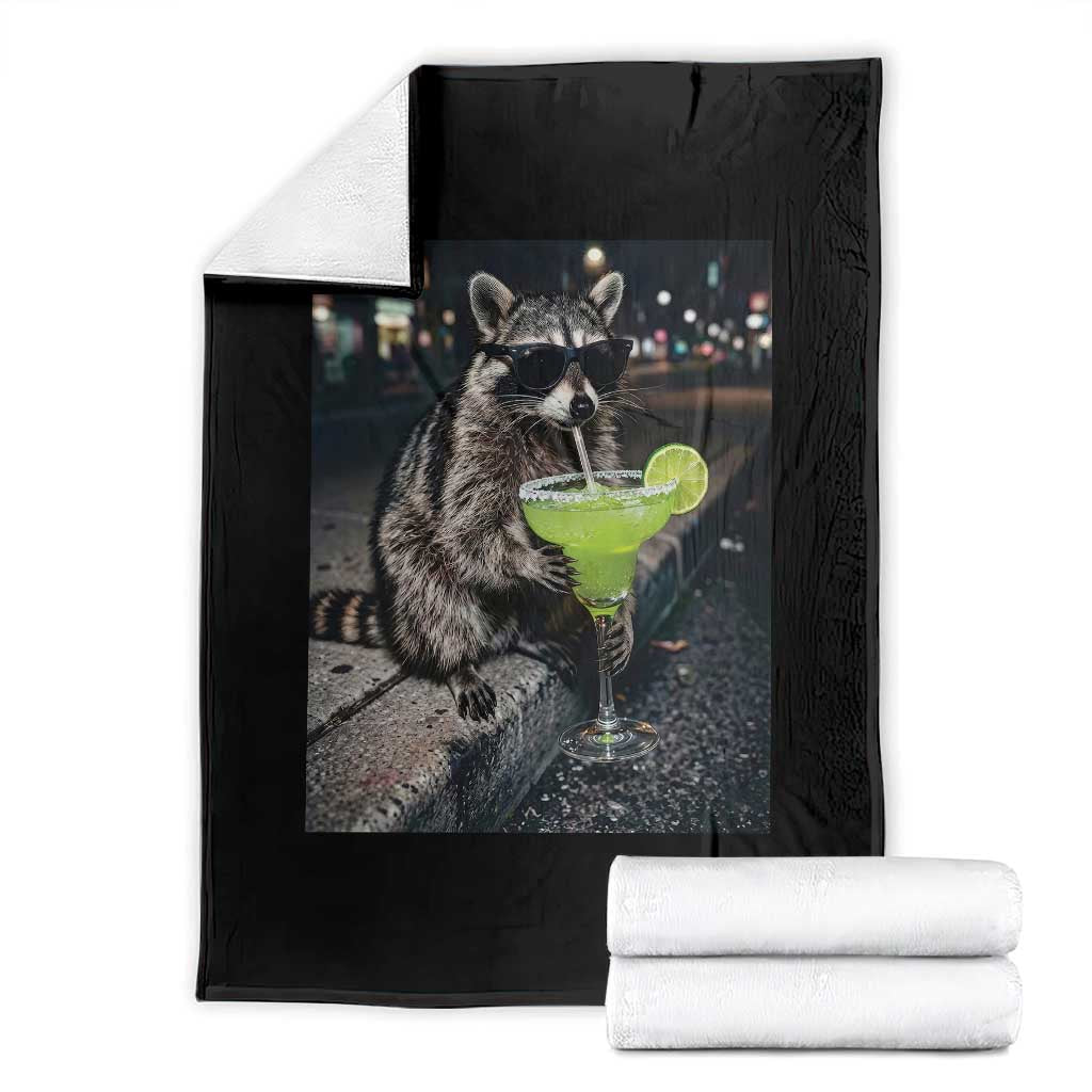 Margarita Cocktail Throw Blanket Funny Raccoon Mexican Food Meme TS14 Black Print Your Wear