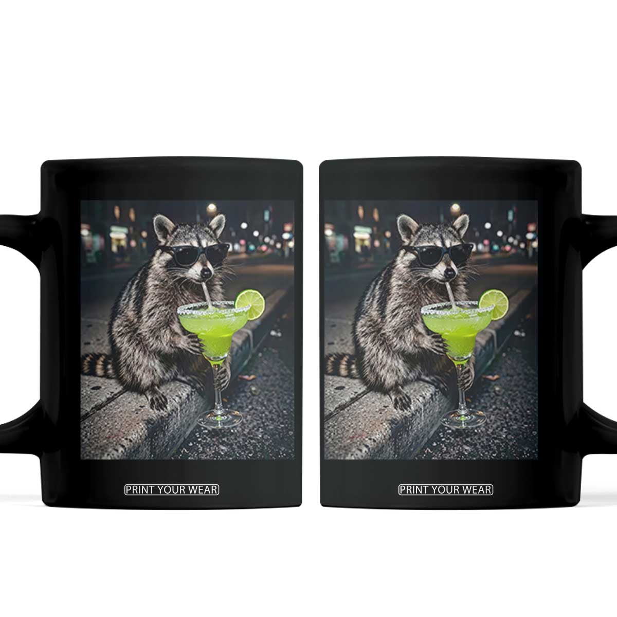 Margarita Cocktail Coffee Mug Funny Raccoon Mexican Food Meme TS14 Black Print Your Wear