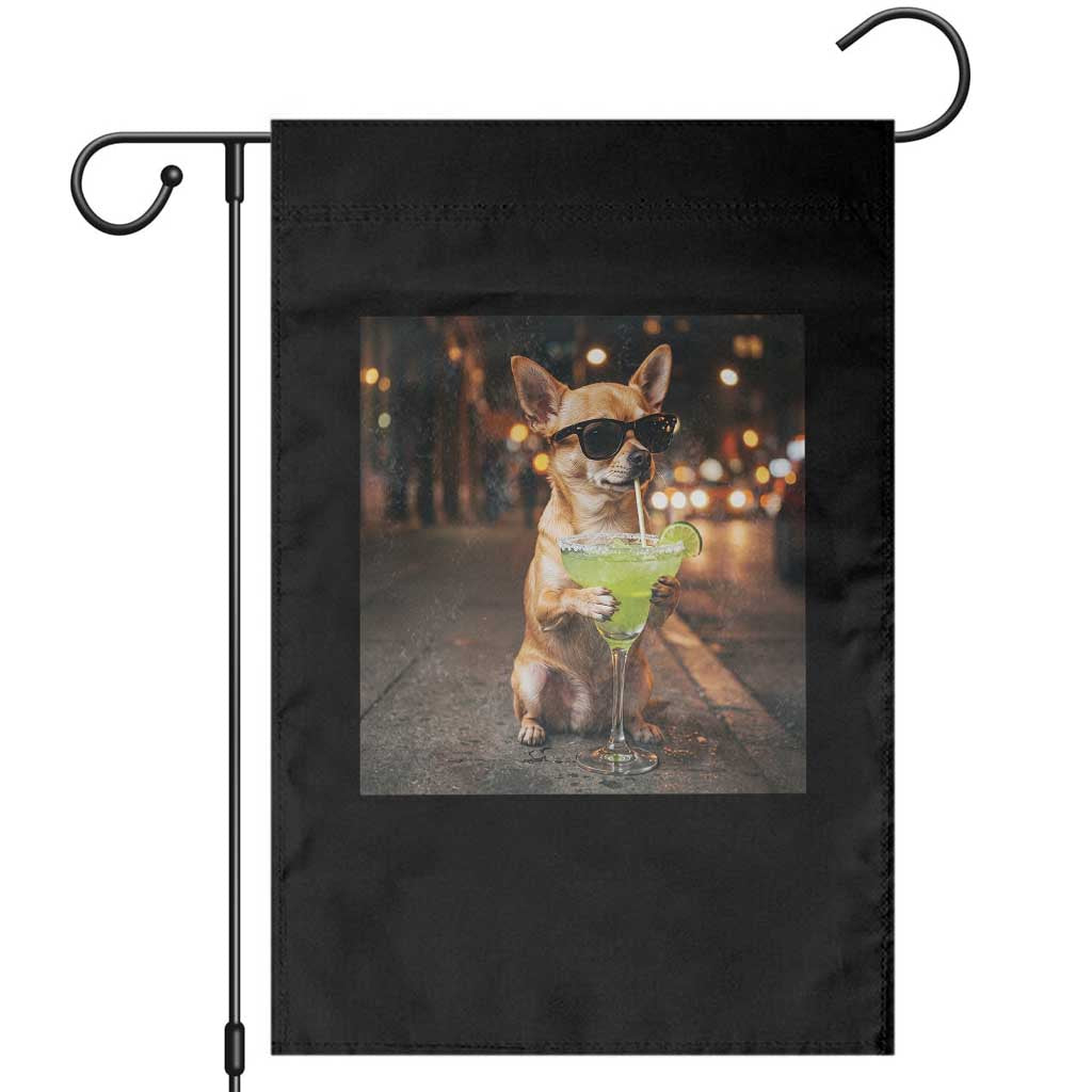 Cinco de Mayo Margarita Garden Flag Funny Chihuahua Drinking Cocktail Mexican Fiesta Gift TS14 Black Print Your Wear