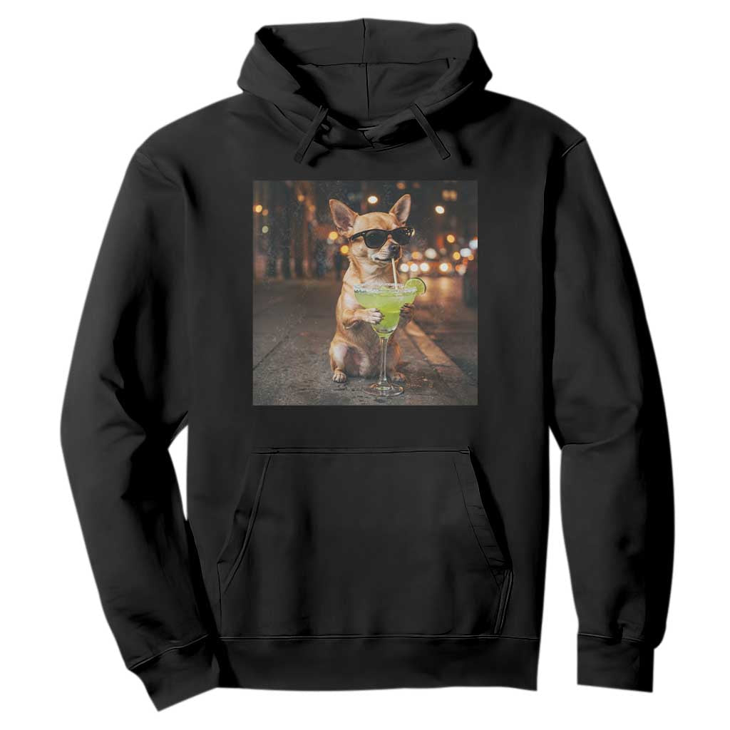 Cinco de Mayo Margarita Hoodie Funny Chihuahua Drinking Cocktail Mexican Fiesta Gift TS14 Black Print Your Wear