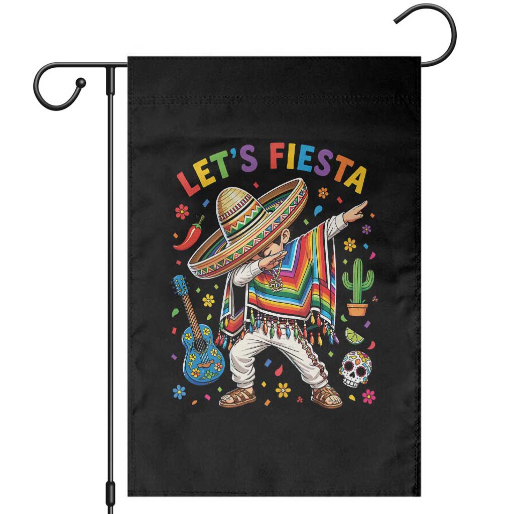 Lets Fiesta Garden Flag Funny Dabbing Boy Cinco De Mayo Fiesta TS14 Black Print Your Wear