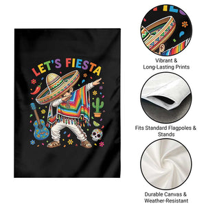 Lets Fiesta Garden Flag Funny Dabbing Boy Cinco De Mayo Fiesta TS14 Print Your Wear