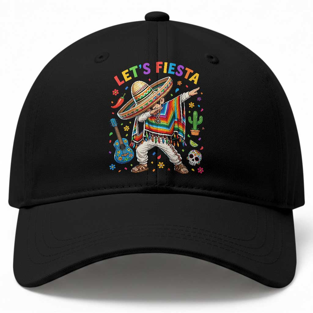 Lets Fiesta Baseball Cap Funny Dabbing Boy Cinco De Mayo Fiesta TS14 Print Your Wear