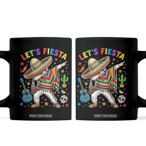 Lets Fiesta Coffee Mug Funny Dabbing Boy Cinco De Mayo Fiesta TS14 Black Print Your Wear