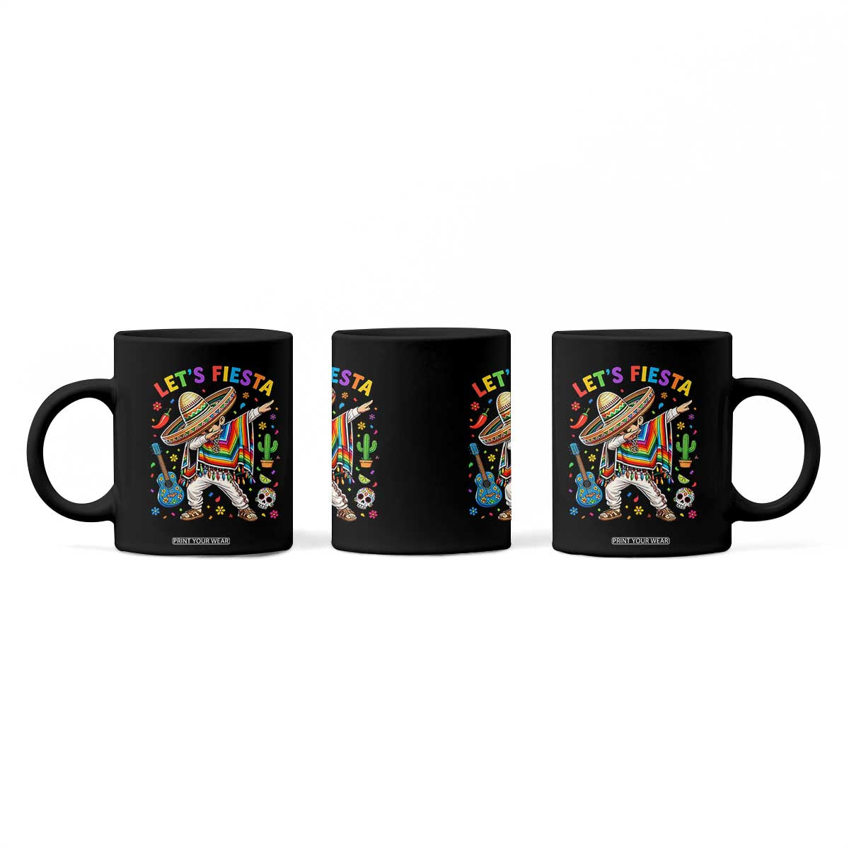Lets Fiesta Coffee Mug Funny Dabbing Boy Cinco De Mayo Fiesta TS14 Print Your Wear