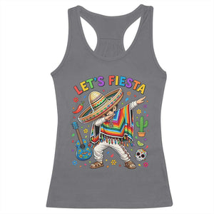 Lets Fiesta Racerback Tank Top Funny Dabbing Boy Cinco De Mayo Fiesta TS14 Charcoal Print Your Wear