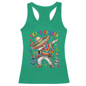 Lets Fiesta Racerback Tank Top Funny Dabbing Boy Cinco De Mayo Fiesta TS14 Irish Green Print Your Wear