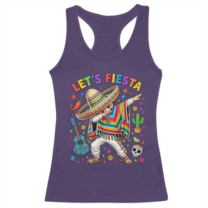 Lets Fiesta Racerback Tank Top Funny Dabbing Boy Cinco De Mayo Fiesta TS14 Purple Print Your Wear