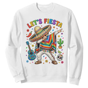 Lets Fiesta Sweatshirt Funny Dabbing Boy Cinco De Mayo Fiesta TS14 White Print Your Wear