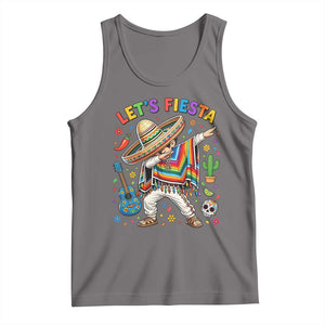 Lets Fiesta Tank Top Funny Dabbing Boy Cinco De Mayo Fiesta TS14 Deep Heather Print Your Wear