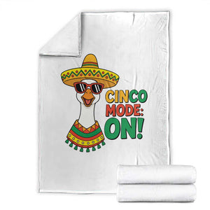 Cinco Mode On Throw Blanket Silly Goose Cinco De Mayo Fiesta TS14 White Print Your Wear