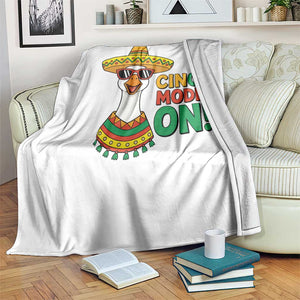 Cinco Mode On Throw Blanket Silly Goose Cinco De Mayo Fiesta TS14 Print Your Wear