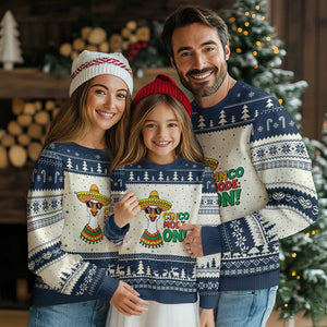 Cinco Mode On Ugly Christmas Sweater Silly Goose Cinco De Mayo Fiesta TS14 Beige Navy Print Your Wear