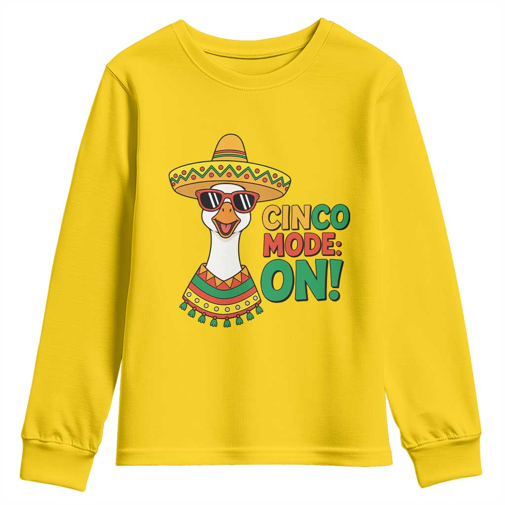 Cinco Mode On Youth Sweatshirt Silly Goose Cinco De Mayo Fiesta TS14 Daisy Print Your Wear