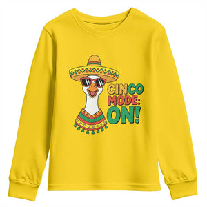 Cinco Mode On Youth Sweatshirt Silly Goose Cinco De Mayo Fiesta TS14 Daisy Print Your Wear