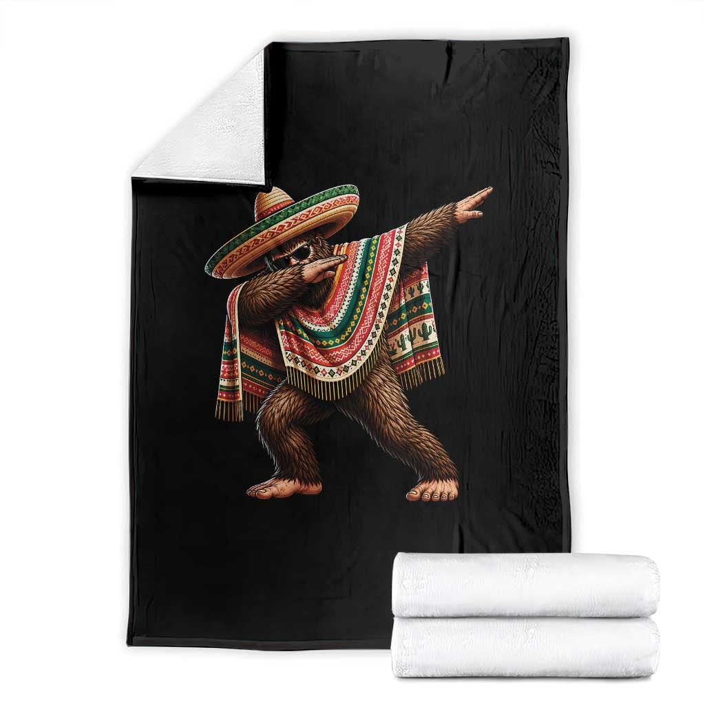 Funny Bigfoot Dabbing Cinco De Mayo Fiesta Throw Blanket TS14 Black Print Your Wear