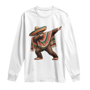 Funny Bigfoot Dabbing Cinco De Mayo Fiesta Long Sleeve Shirt TS14 White Print Your Wear