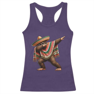 Funny Bigfoot Dabbing Cinco De Mayo Fiesta Racerback Tank Top TS14 Purple Print Your Wear