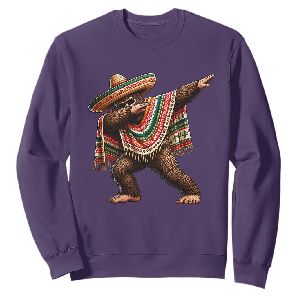 Funny Bigfoot Dabbing Cinco De Mayo Fiesta Sweatshirt TS14 Purple Print Your Wear