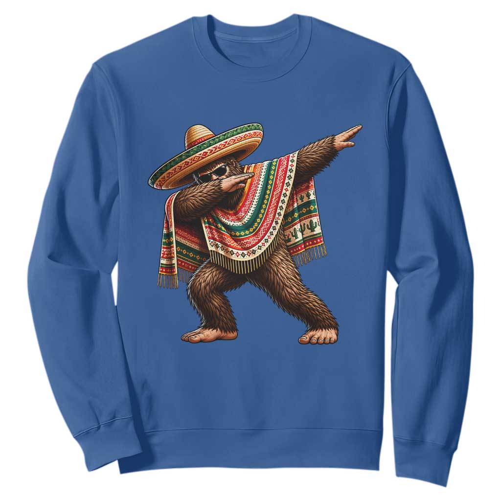 Funny Bigfoot Dabbing Cinco De Mayo Fiesta Sweatshirt TS14 Royal Blue Print Your Wear