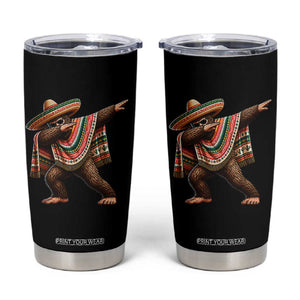 Funny Bigfoot Dabbing Cinco De Mayo Fiesta Tumbler Cup TS14 Black Print Your Wear